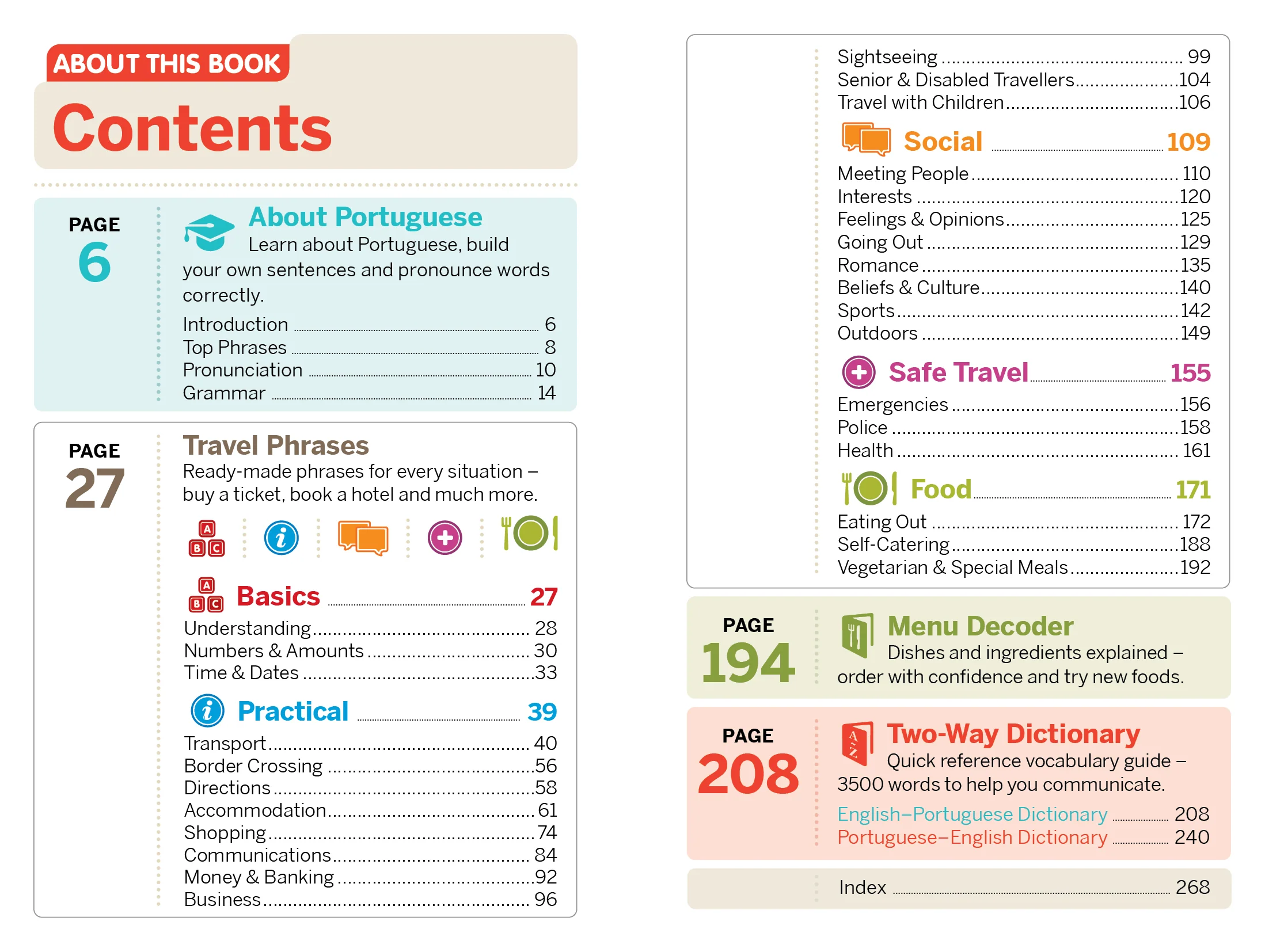 Portuguese Phrasebook & Dictionary - Book - Image 3